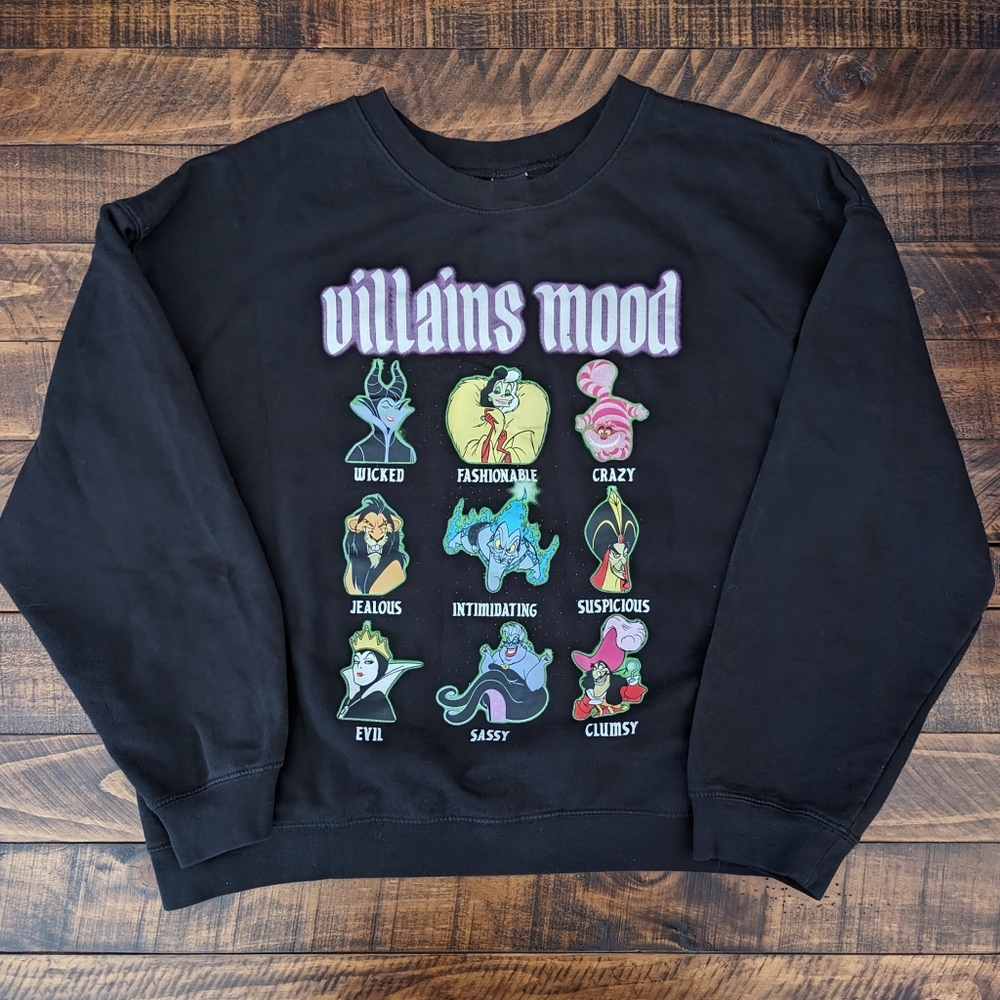 Disney Villains Mood Crewneck Sweatshirt Black Size 3XL
